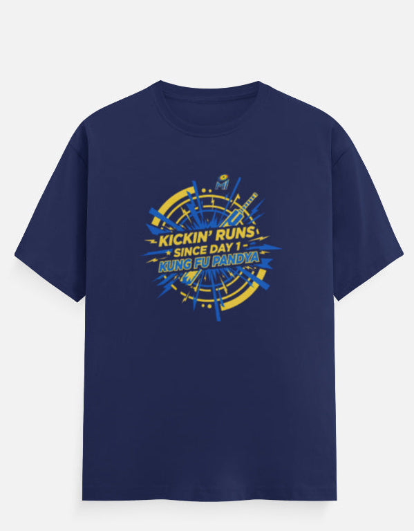Kickin's Runs Since Day1 Kung Fu Pandya MI T-Shirt