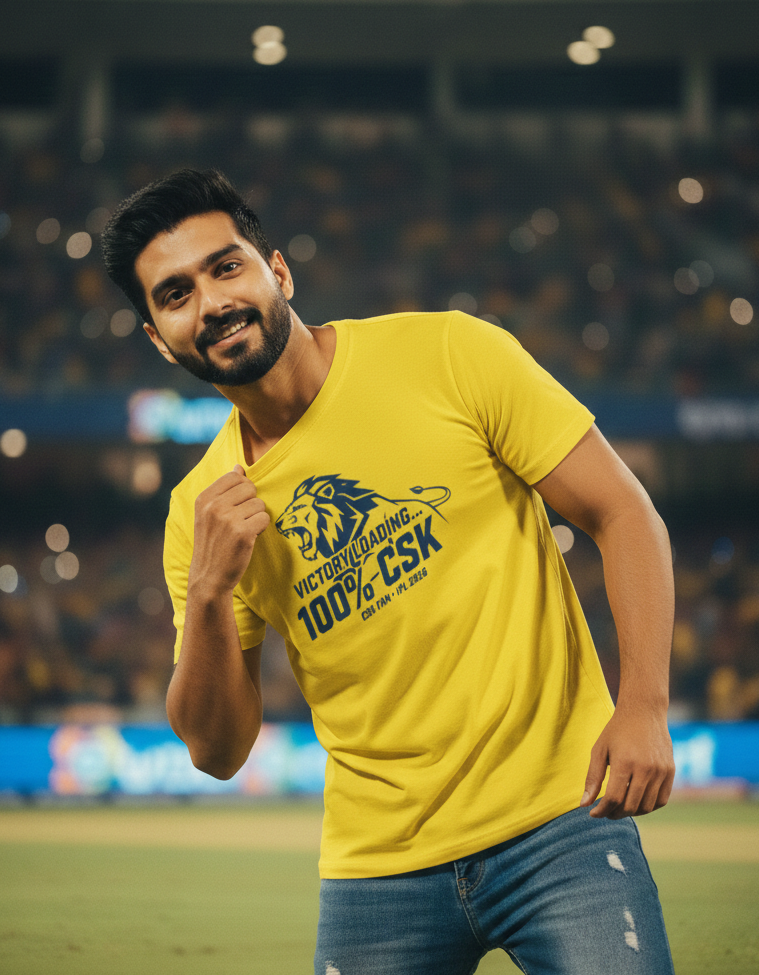 Victory Loading 100 % CSK Unisex Classic Crew T-Shirt